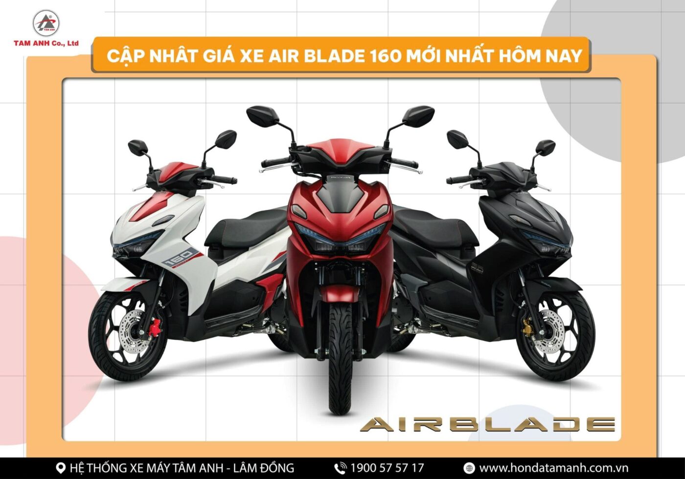 Cập nhật giá xe Air Blade mới nhất tại HEAD Tâm Anh