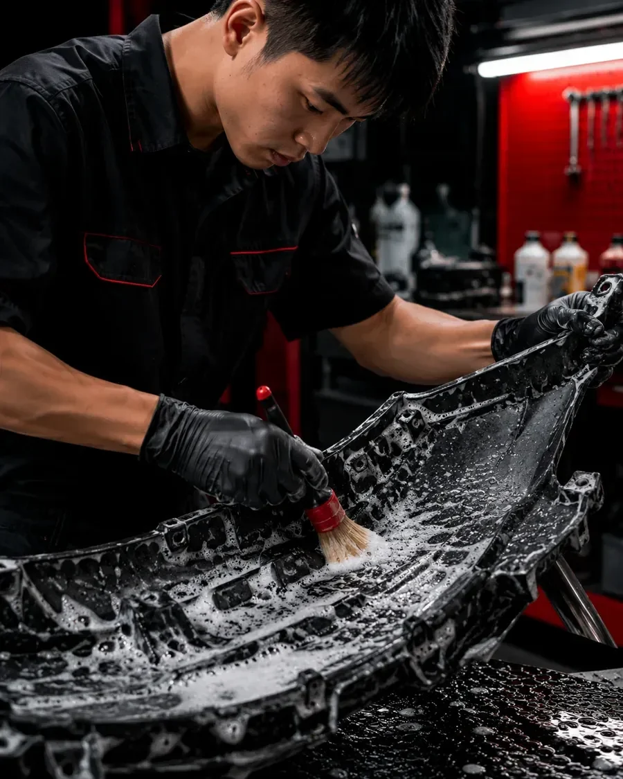 Vệ sinh dàn nhựa xe máy